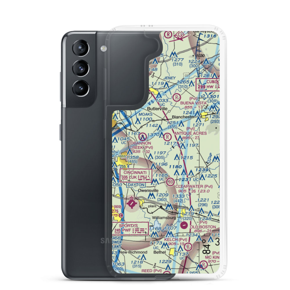 Hallelujah Field (OI40) VFR Sectional Samsung Case Samsung Galaxy S21 model shown