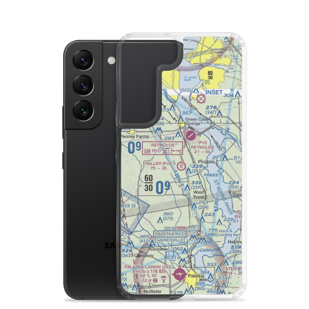 Haller Airpark (7FL4) VFR Sectional Samsung Case Samsung Galaxy S22 model shown