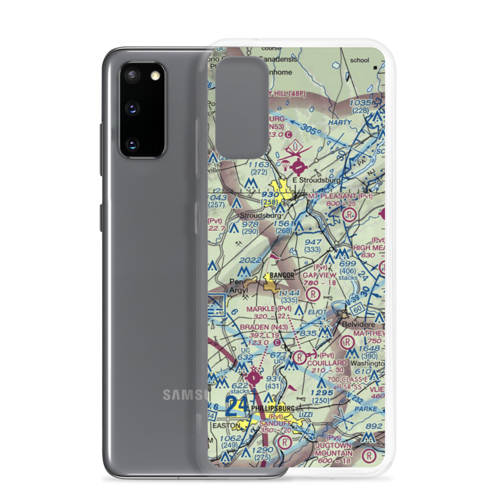 Hallett's Airport (8PN2) VFR Sectional Samsung Case Samsung Galaxy S20 model shown