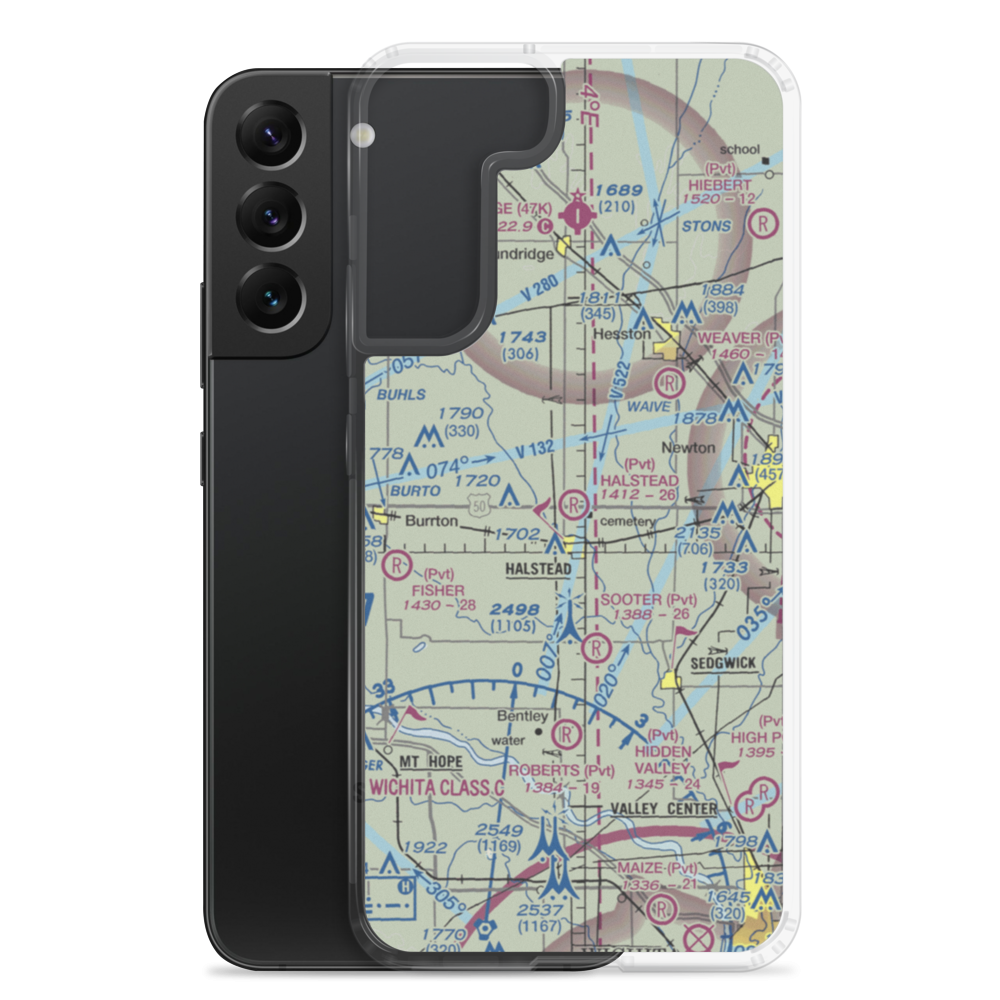 Halstead Airport (SN05) VFR Sectional Samsung Case Samsung Galaxy S22 Plus model shown