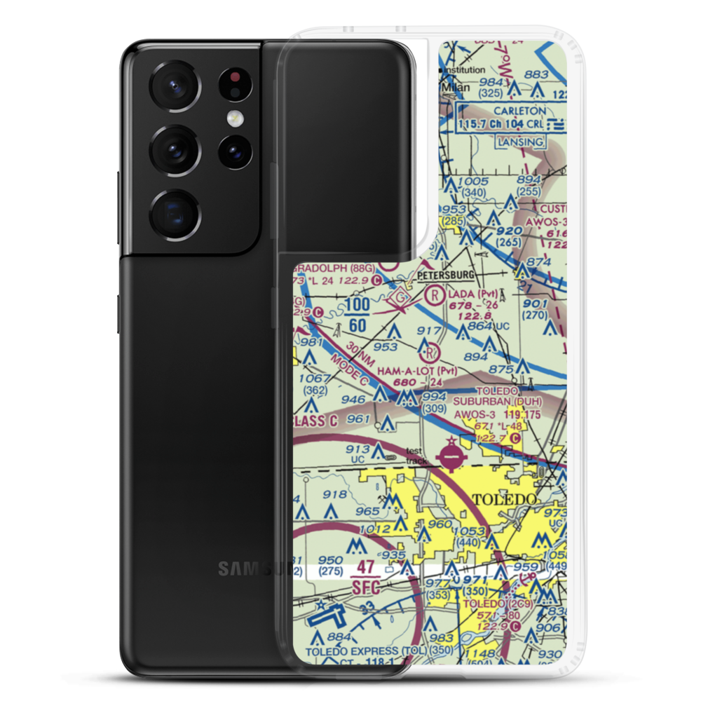 Ham-A-Lot Field (MI48) VFR Sectional Samsung Case Samsung Galaxy S21 Ultra model shown