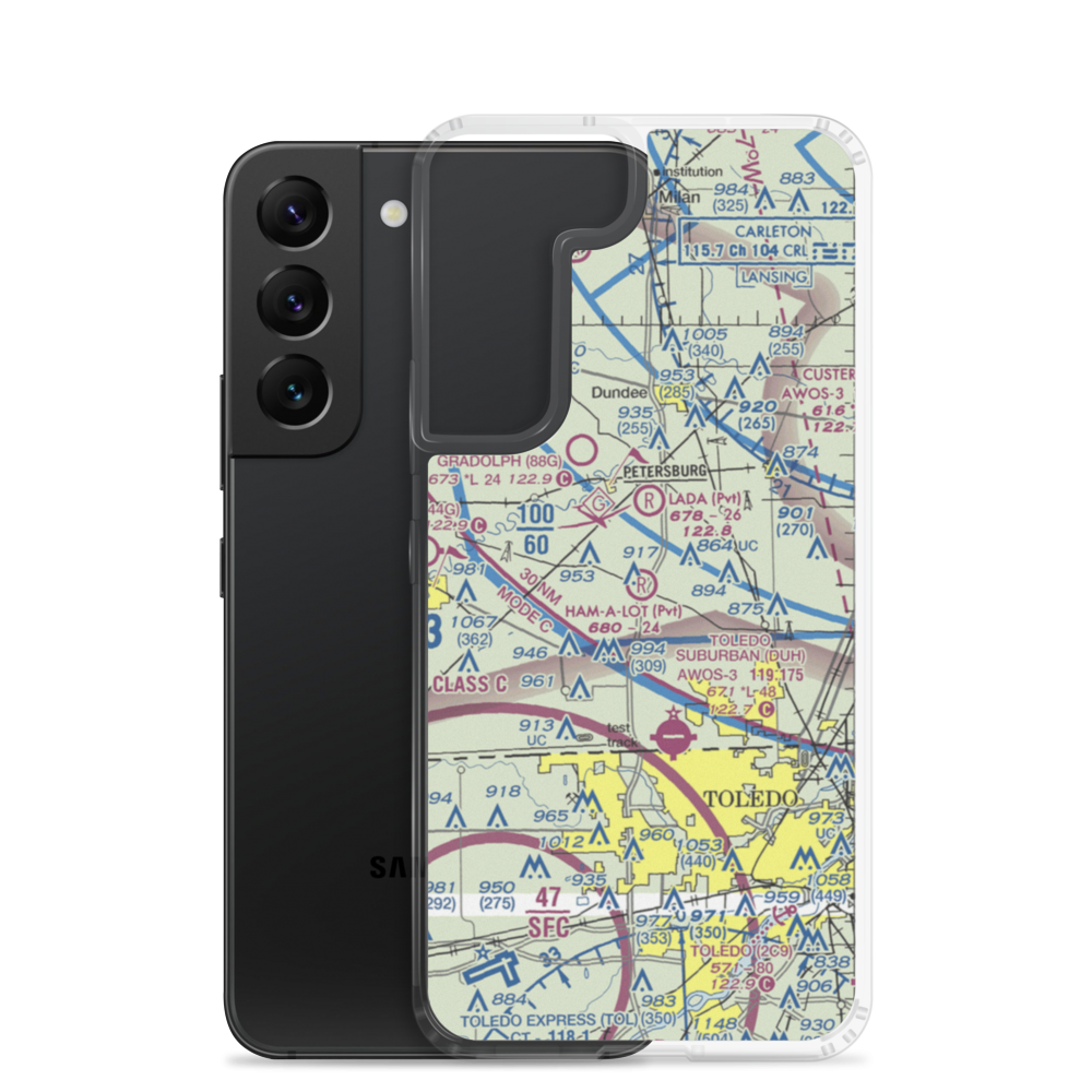 Ham-A-Lot Field (MI48) VFR Sectional Samsung Case Samsung Galaxy S22 model shown