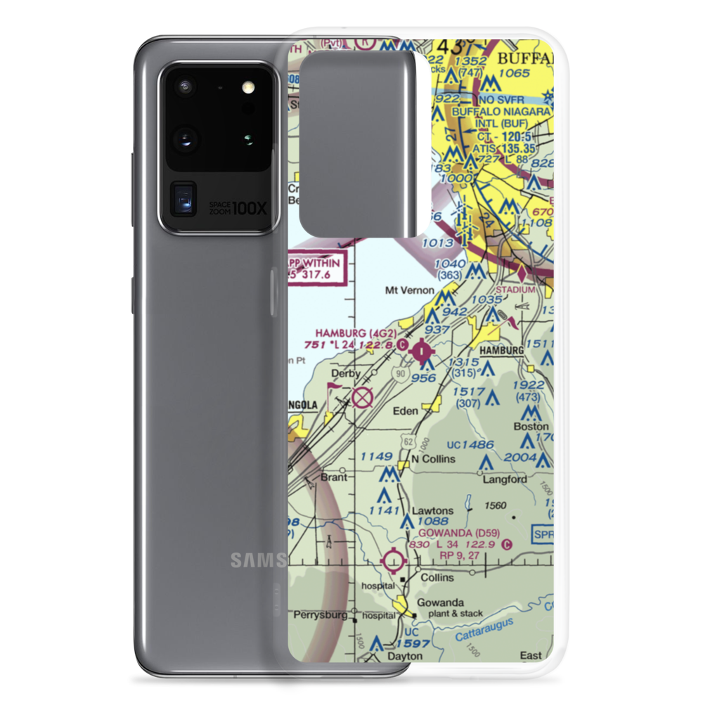 Hamburg Inc Airport (4G2) VFR Sectional Samsung Case Samsung Galaxy S20 Ultra model shown
