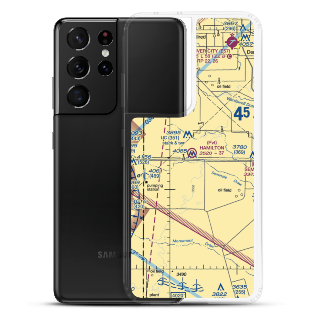 Hamilton Aircraft, Inc Airport (5TA0) VFR Sectional Samsung Case Samsung Galaxy S21 Ultra model shown