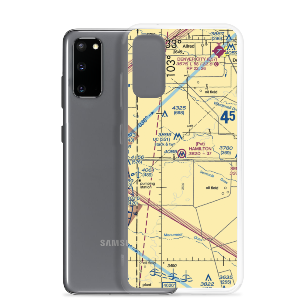 Hamilton Aircraft, Inc Airport (5TA0) VFR Sectional Samsung Case Samsung Galaxy S20 model shown