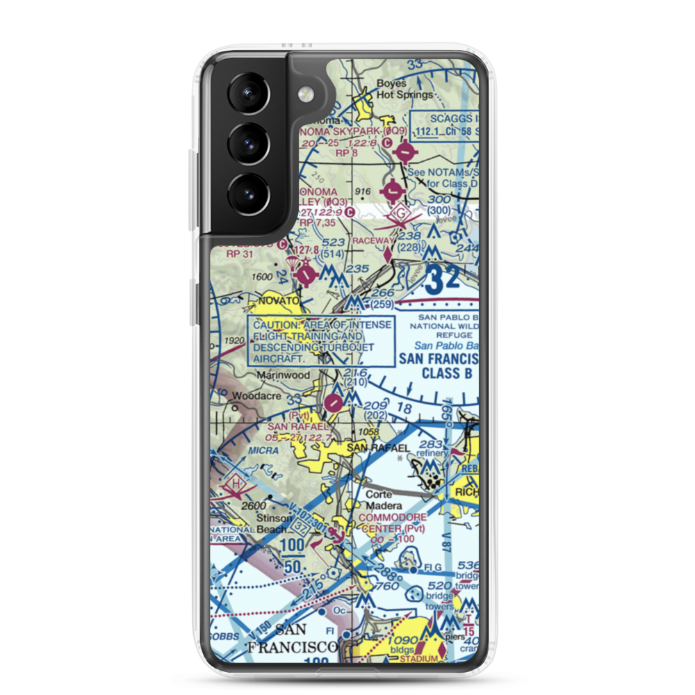 Hamilton Field (SRF) VFR Sectional Samsung Case Samsung Galaxy S21 Plus model shown