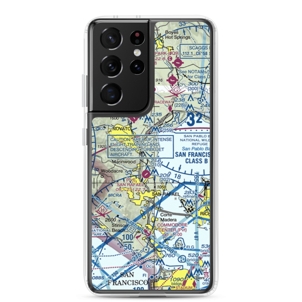 Hamilton Field (SRF) VFR Sectional Samsung Case Samsung Galaxy S21 Ultra model shown
