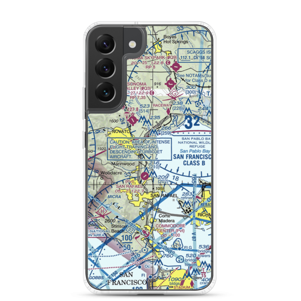 Hamilton Field (SRF) VFR Sectional Samsung Case Samsung Galaxy S22 Plus model shown