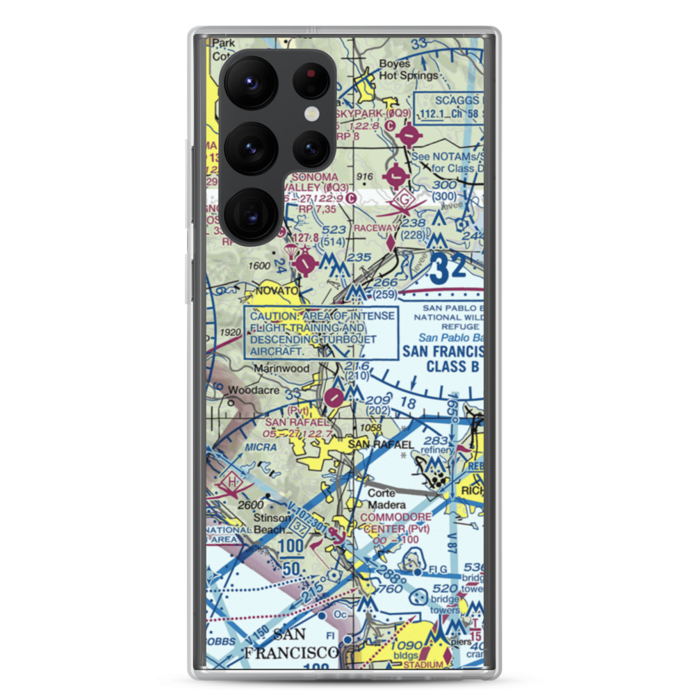 Hamilton Field (SRF) VFR Sectional Samsung Case Samsung Galaxy S22 Ultra model shown