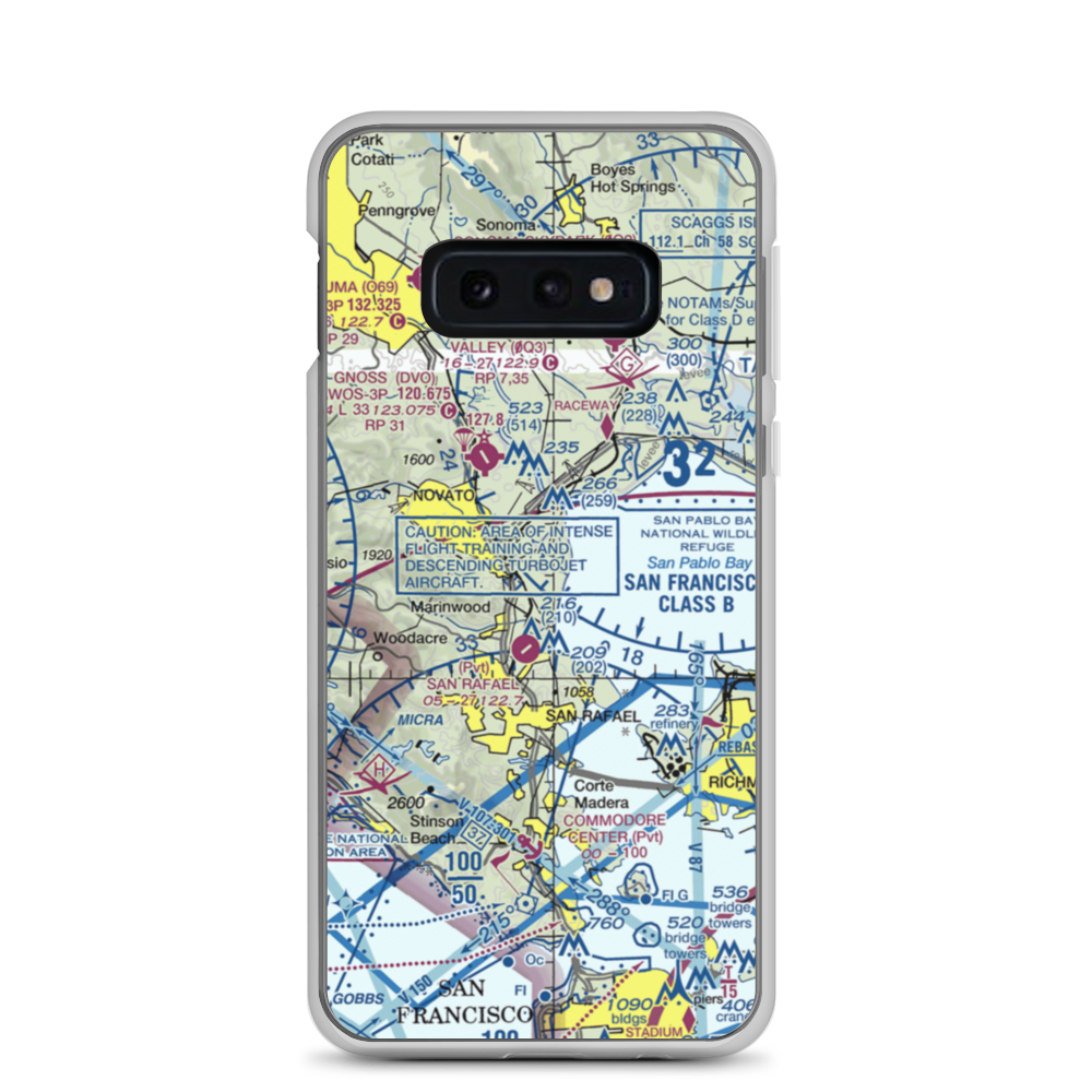 Hamilton Field (SRF) VFR Sectional Samsung Case Samsung Galaxy S10e model shown