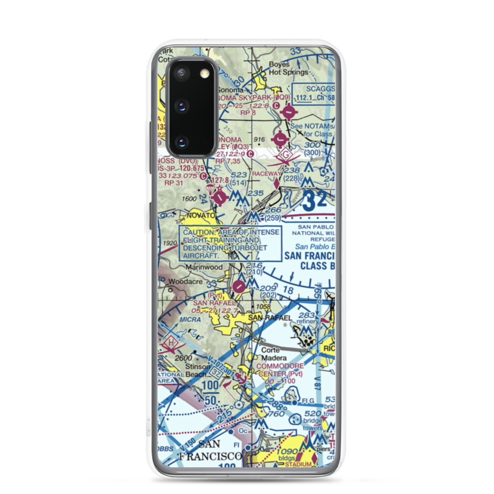 Hamilton Field (SRF) VFR Sectional Samsung Case Samsung Galaxy S20 model shown
