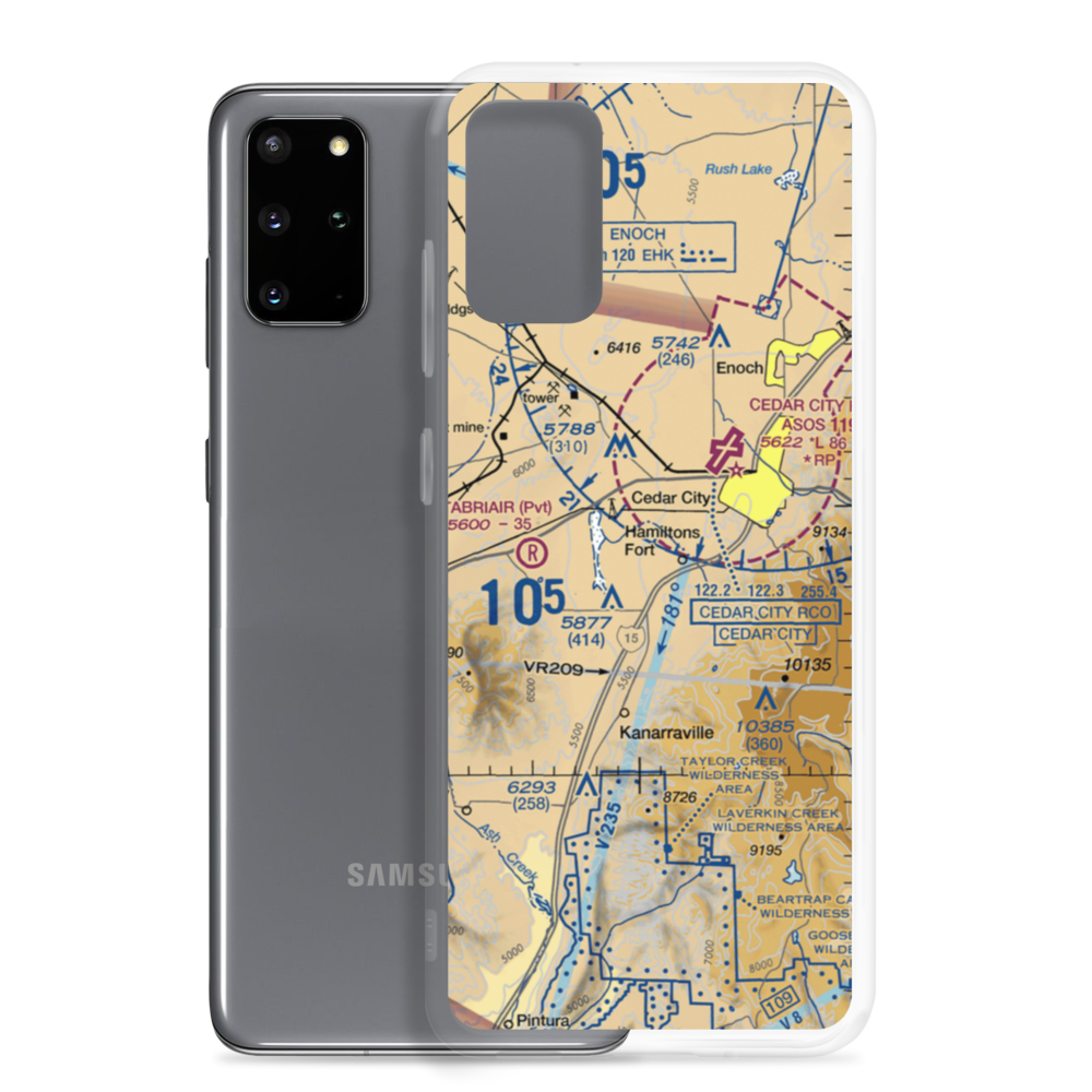 Hamilton Fort Ranch Airport (UT80) VFR Sectional Samsung Case Samsung Galaxy S20 Plus model shown