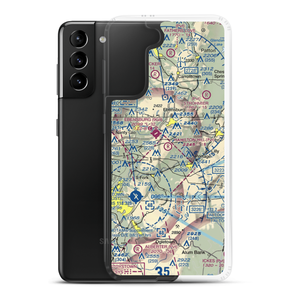 Hamilton Hill Airport (PS47) VFR Sectional Samsung Case Samsung Galaxy S21 Plus model shown