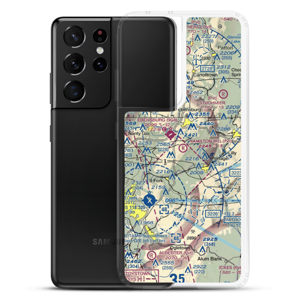 Hamilton Hill Airport (PS47) VFR Sectional Samsung Case Samsung Galaxy S21 Ultra model shown