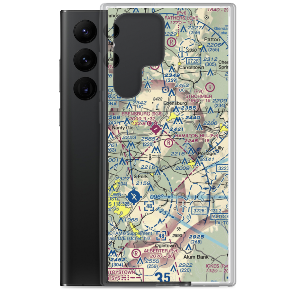 Hamilton Hill Airport (PS47) VFR Sectional Samsung Case Samsung Galaxy S22 Ultra model shown