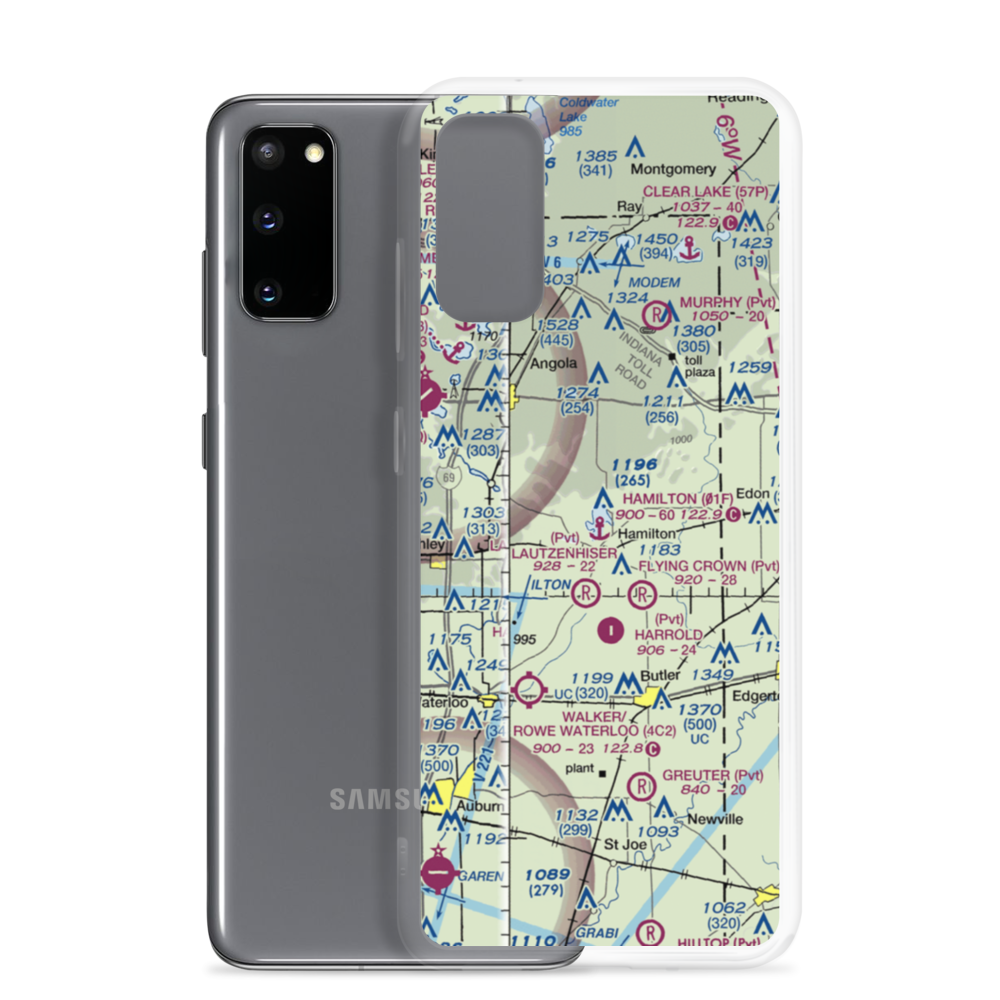 Hamilton Lake Seaplane Base (01F) VFR Sectional Samsung Case Samsung Galaxy S20 model shown