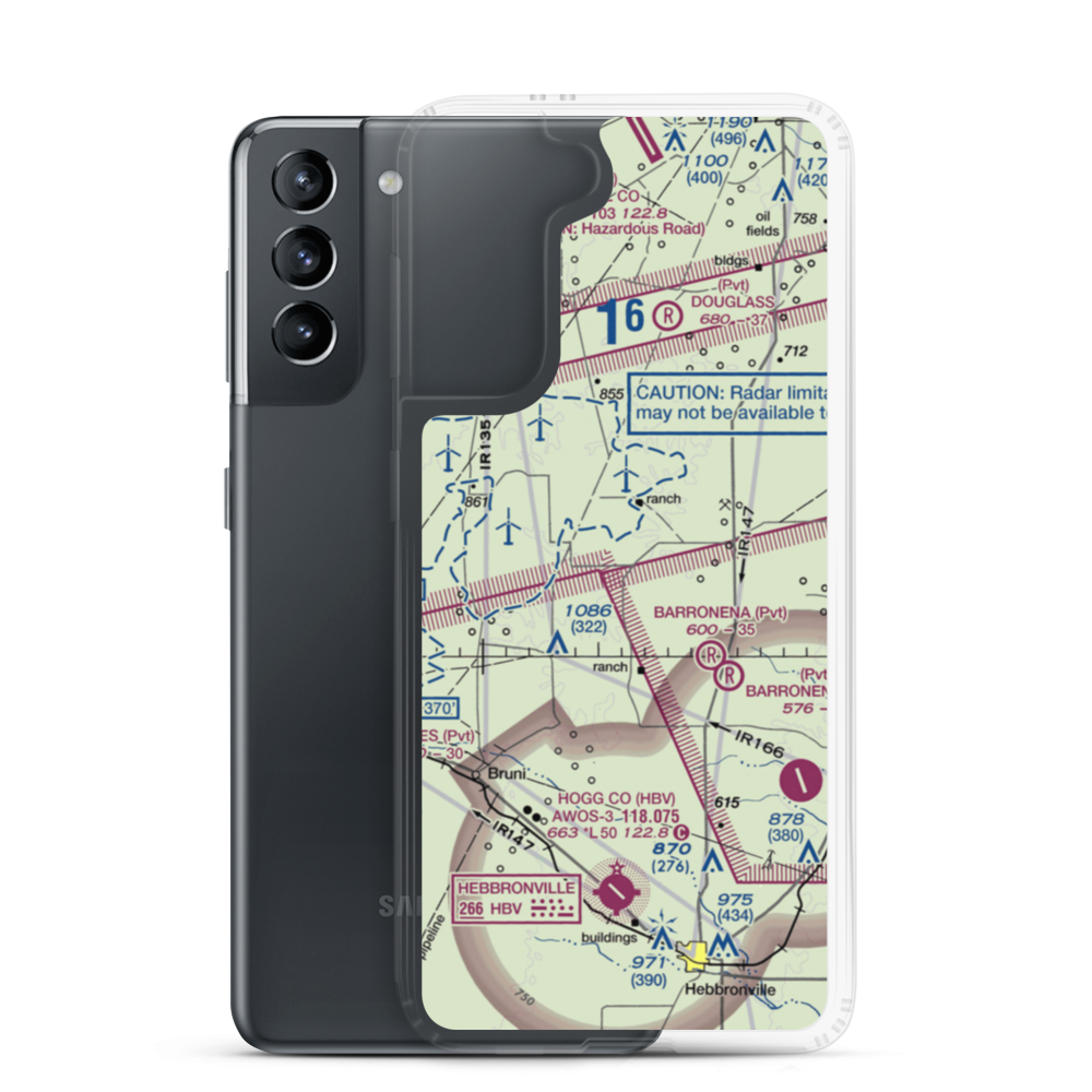 Hamilton Ranch Airport (8TS0) VFR Sectional Samsung Case Samsung Galaxy S21 model shown