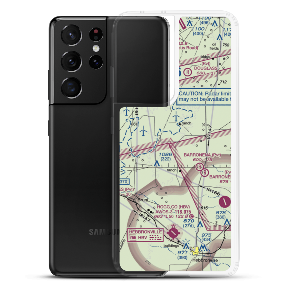 Hamilton Ranch Airport (8TS0) VFR Sectional Samsung Case Samsung Galaxy S21 Ultra model shown