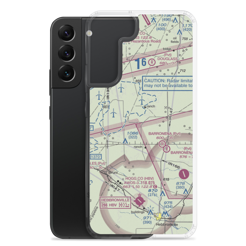 Hamilton Ranch Airport (8TS0) VFR Sectional Samsung Case Samsung Galaxy S22 Plus model shown