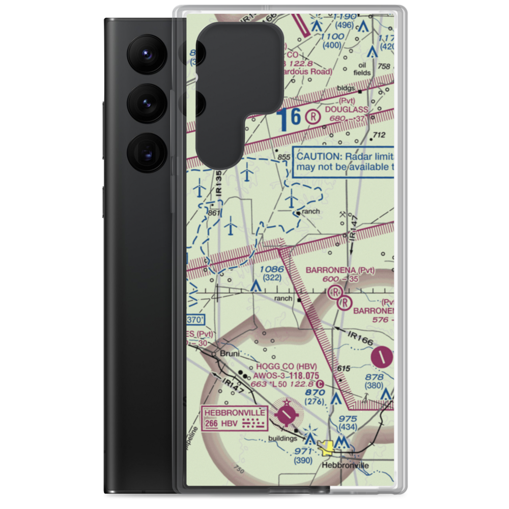 Hamilton Ranch Airport (8TS0) VFR Sectional Samsung Case Samsung Galaxy S22 Ultra model shown