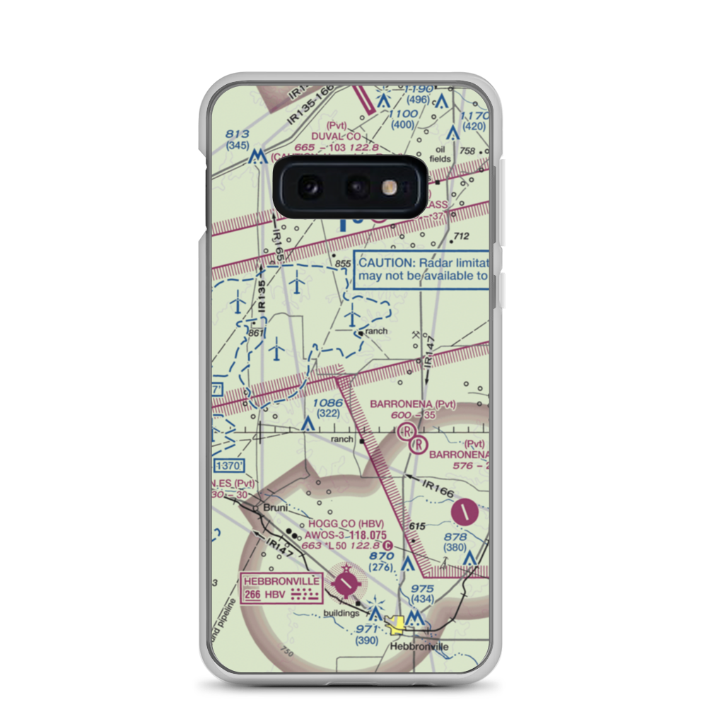 Hamilton Ranch Airport (8TS0) VFR Sectional Samsung Case Samsung Galaxy S10e model shown