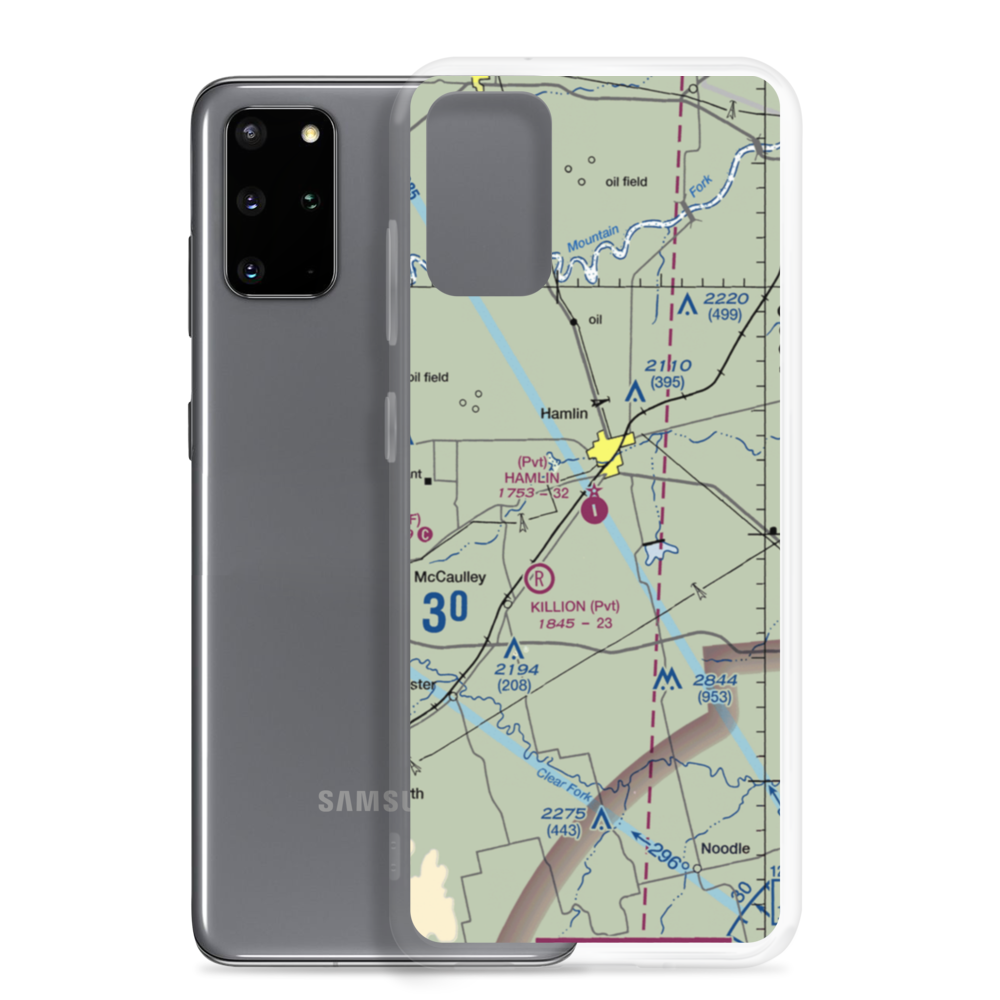 Hamlin Airport (16TX) VFR Sectional Samsung Case Samsung Galaxy S20 Plus model shown