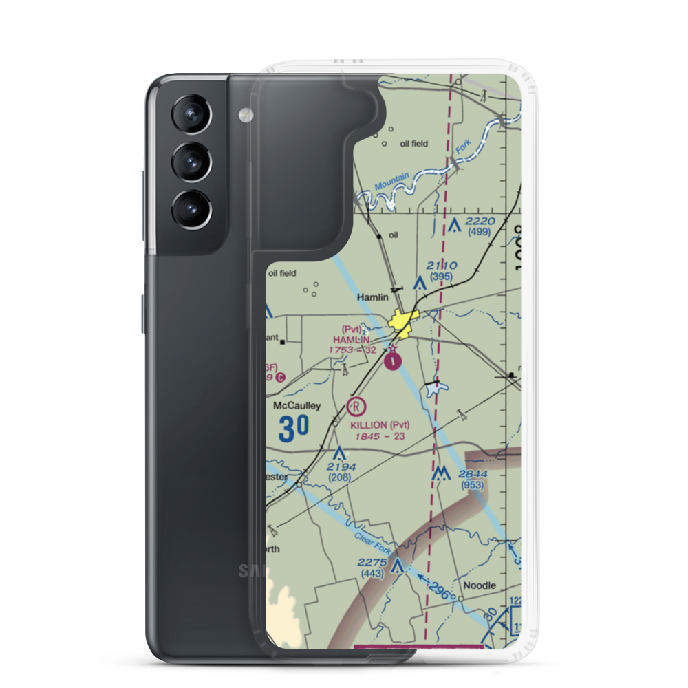 Hamlin Airport (16TX) VFR Sectional Samsung Case Samsung Galaxy S21 model shown