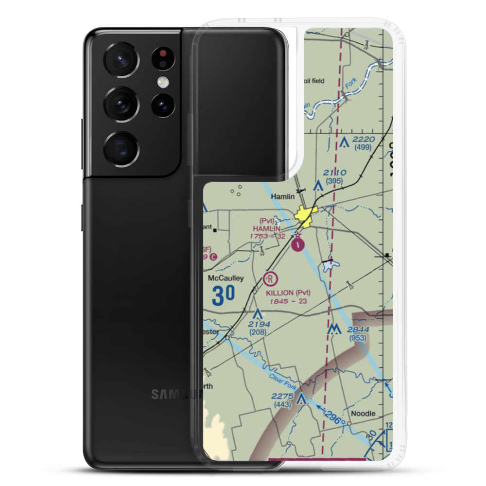 Hamlin Airport (16TX) VFR Sectional Samsung Case Samsung Galaxy S21 Ultra model shown