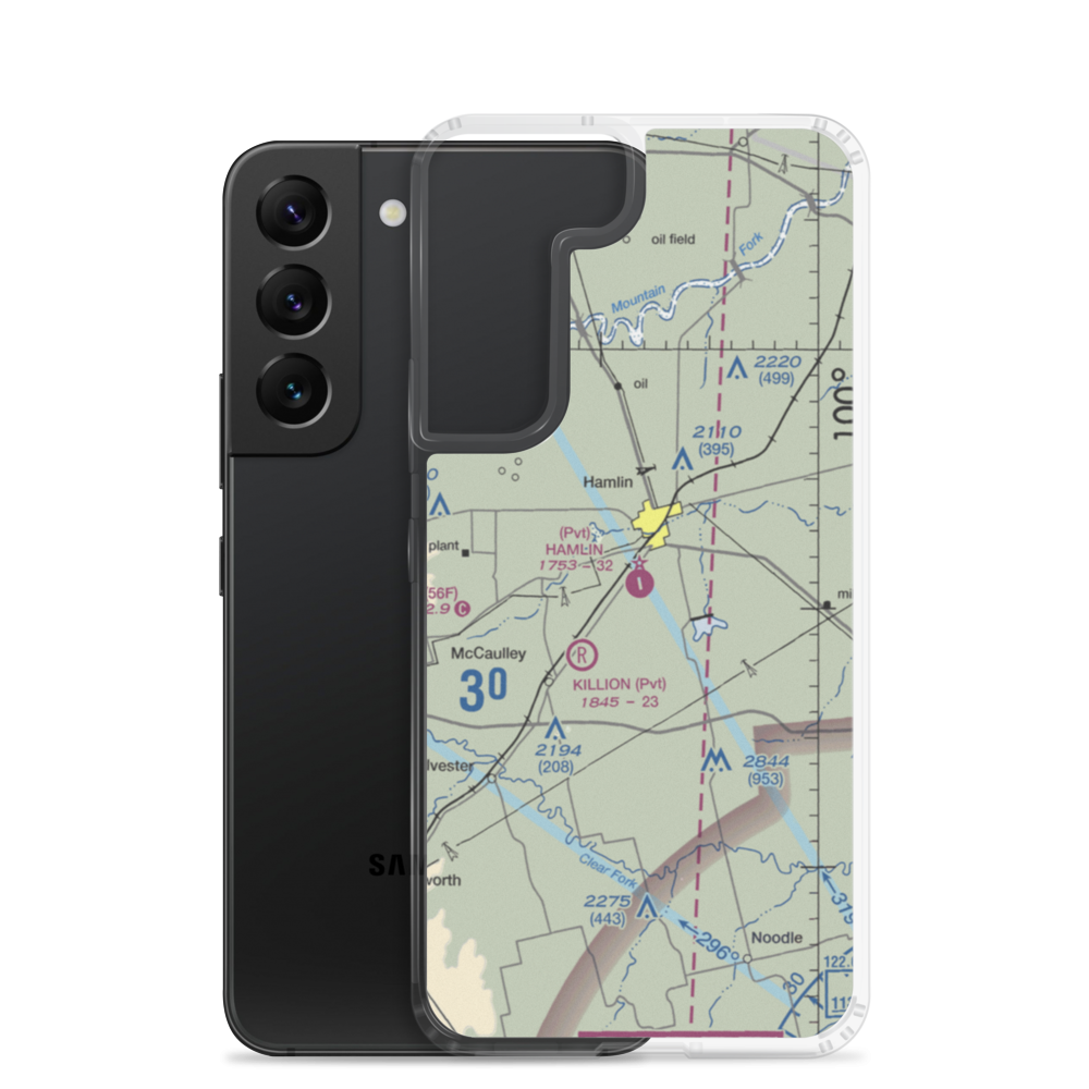 Hamlin Airport (16TX) VFR Sectional Samsung Case Samsung Galaxy S22 model shown