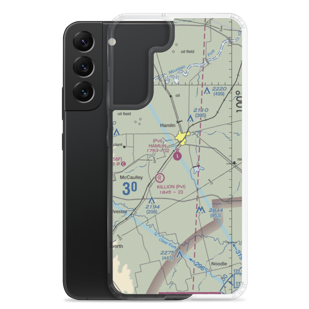Hamlin Airport (16TX) VFR Sectional Samsung Case Samsung Galaxy S22 Plus model shown