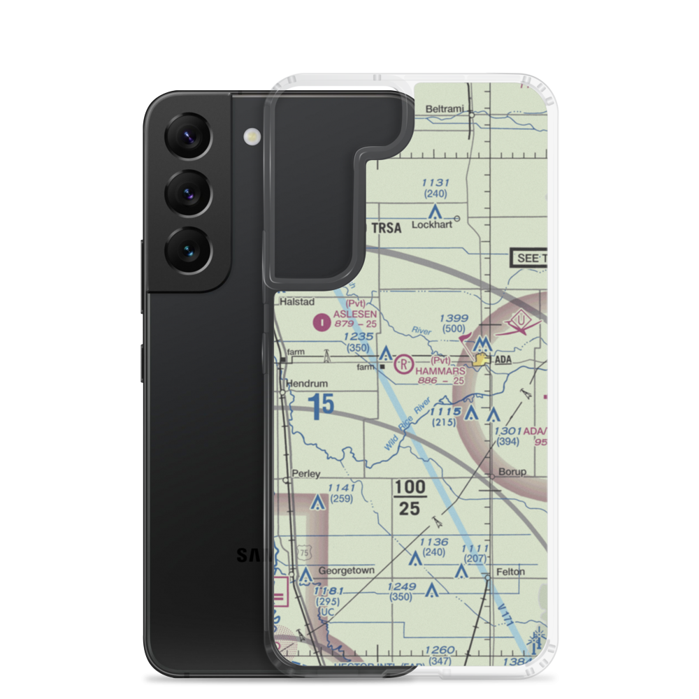 Hammars Farm Airport (MN01) VFR Sectional Samsung Case Samsung Galaxy S22 model shown