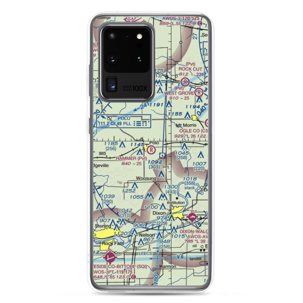 Hammer Airport (00IL) VFR Sectional Samsung Case Samsung Galaxy S20 Ultra model shown