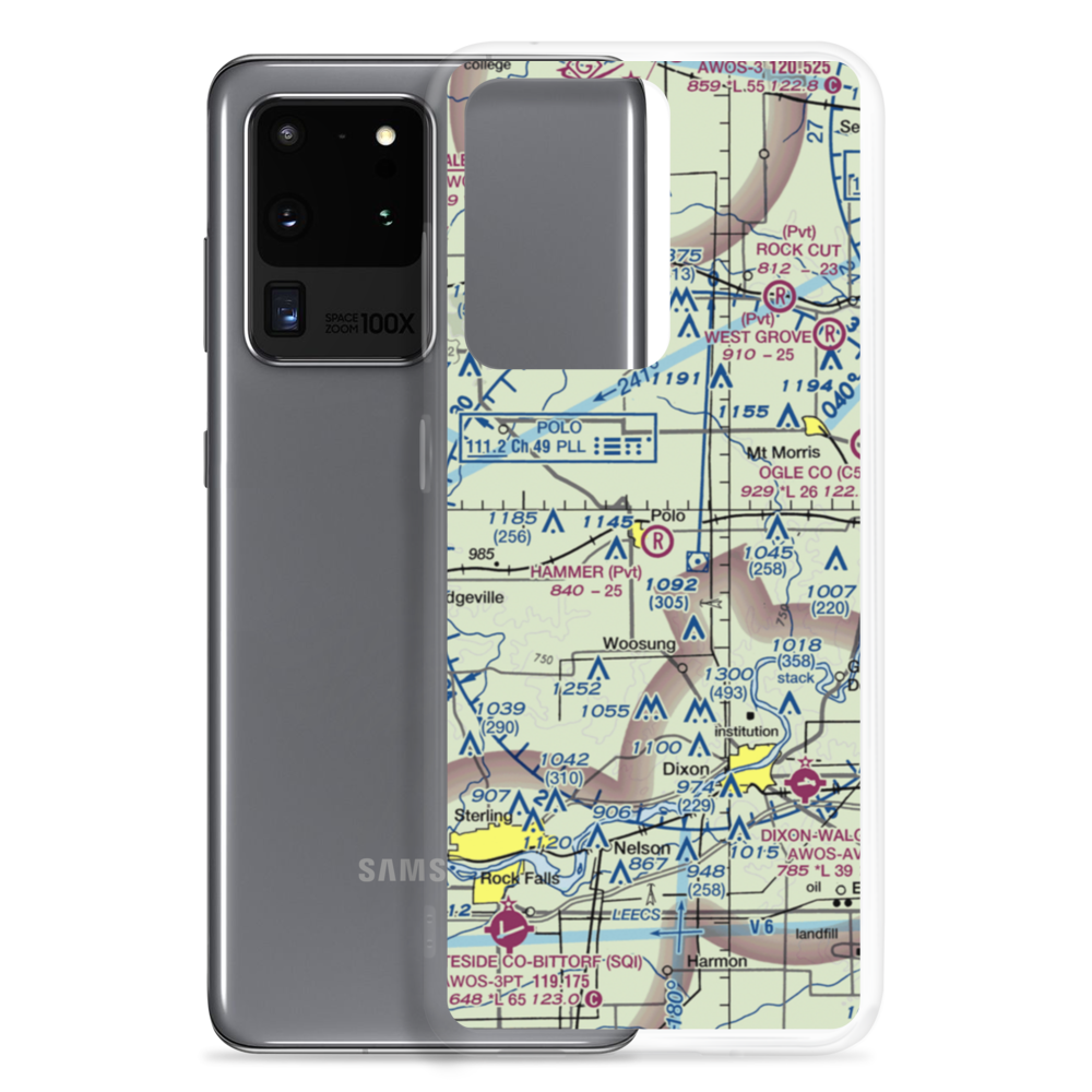 Hammer Airport (00IL) VFR Sectional Samsung Case Samsung Galaxy S20 Ultra model shown