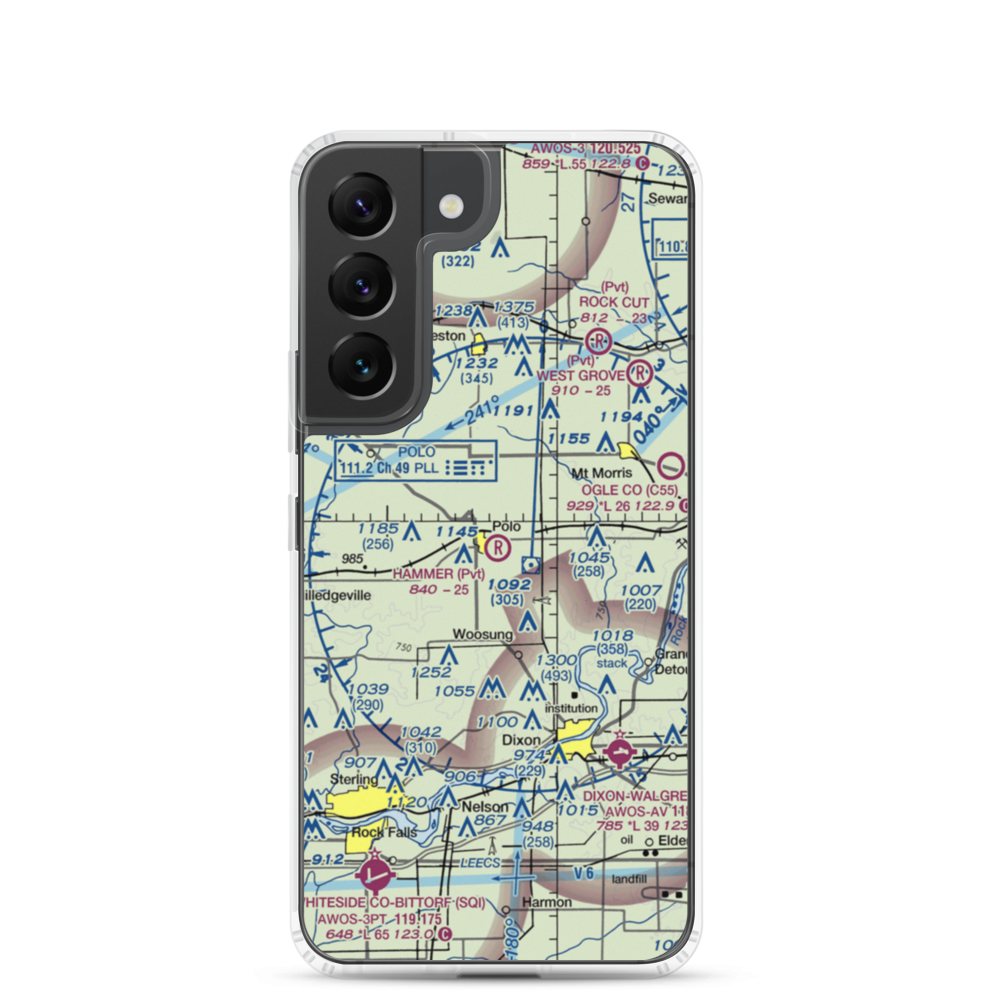 Hammer Airport (00IL) VFR Sectional Samsung Case Samsung Galaxy S22 model shown