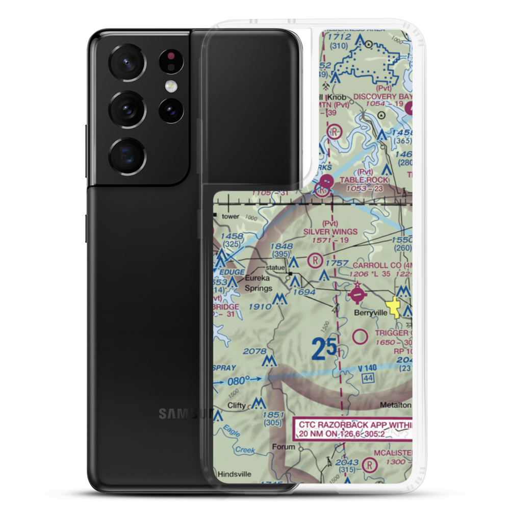 Hammer Field Airport (7AR0) VFR Sectional Samsung Case Samsung Galaxy S21 Ultra model shown
