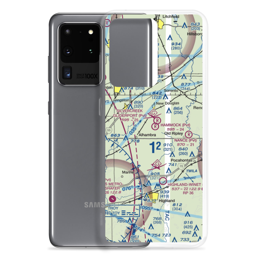 Hammock Field (7IS7) VFR Sectional Samsung Case Samsung Galaxy S20 Ultra model shown