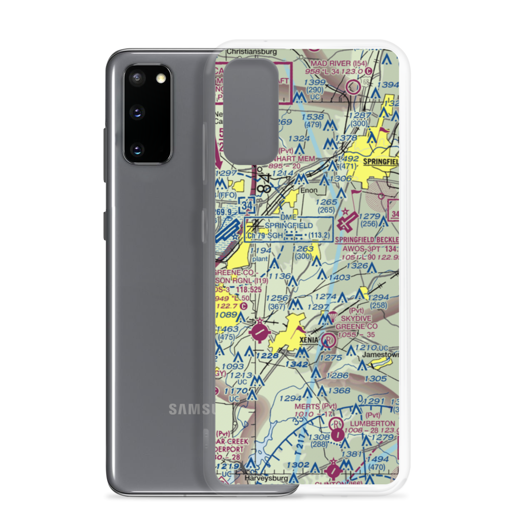 Hammond Airport (OI91) VFR Sectional Samsung Case Samsung Galaxy S20 model shown
