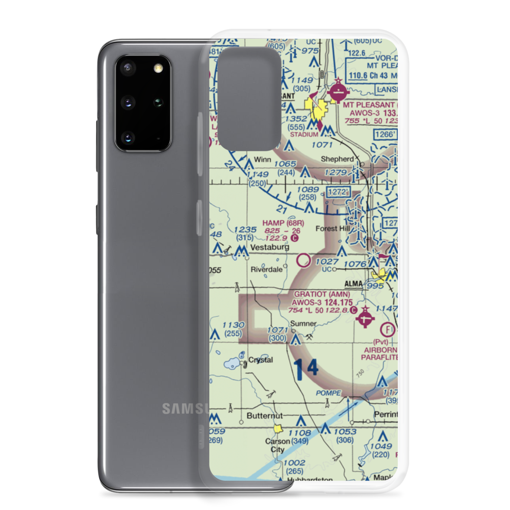 Hamp Airport (68R) VFR Sectional Samsung Case Samsung Galaxy S20 Plus model shown