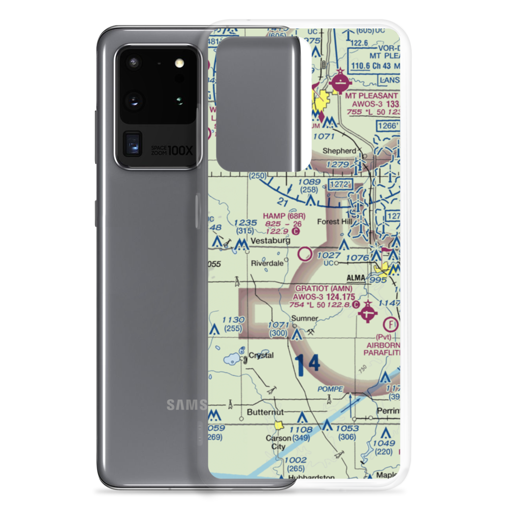Hamp Airport (68R) VFR Sectional Samsung Case Samsung Galaxy S20 Ultra model shown