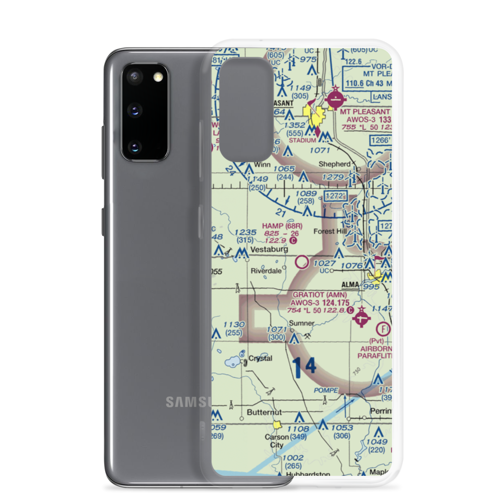 Hamp Airport (68R) VFR Sectional Samsung Case Samsung Galaxy S20 model shown