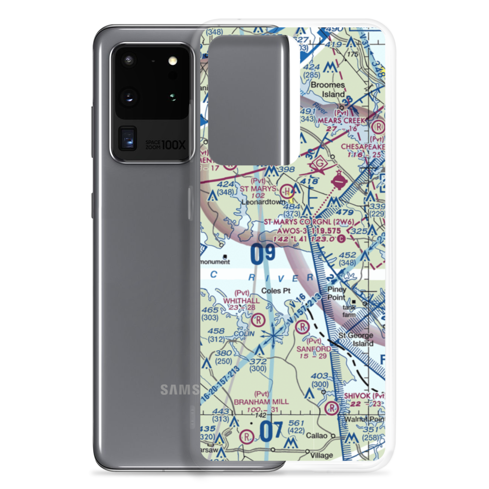 Hampton Airport (MD45) VFR Sectional Samsung Case Samsung Galaxy S20 Ultra model shown
