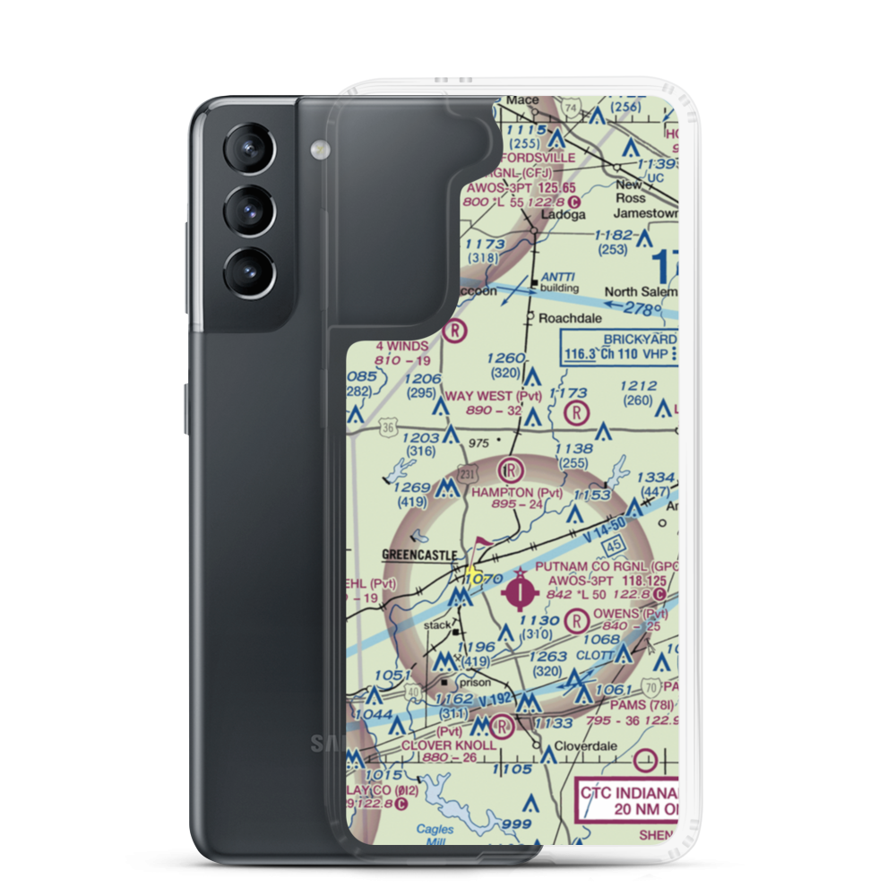 Hampton Field (38II) VFR Sectional Samsung Case Samsung Galaxy S21 model shown