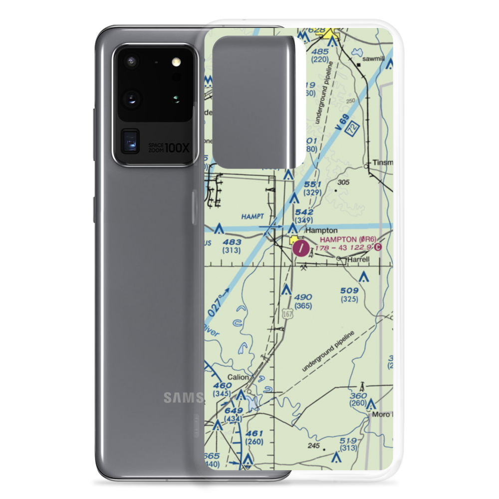 Hampton Municipal Airport (0R6) VFR Sectional Samsung Case Samsung Galaxy S20 Ultra model shown