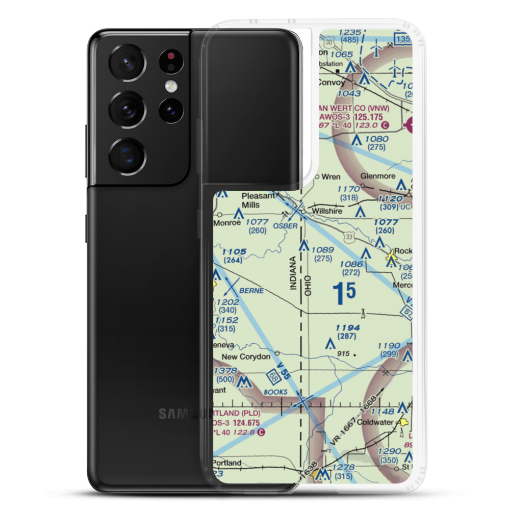 Hamrick Airport (5OI5) VFR Sectional Samsung Case Samsung Galaxy S21 Ultra model shown