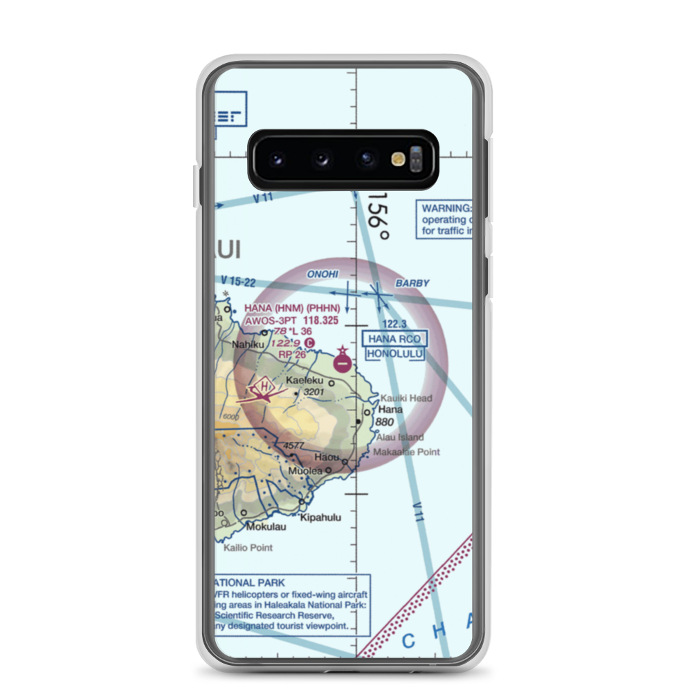 Hana Airport (HNM) VFR Sectional Samsung Case Samsung Galaxy S10 model shown