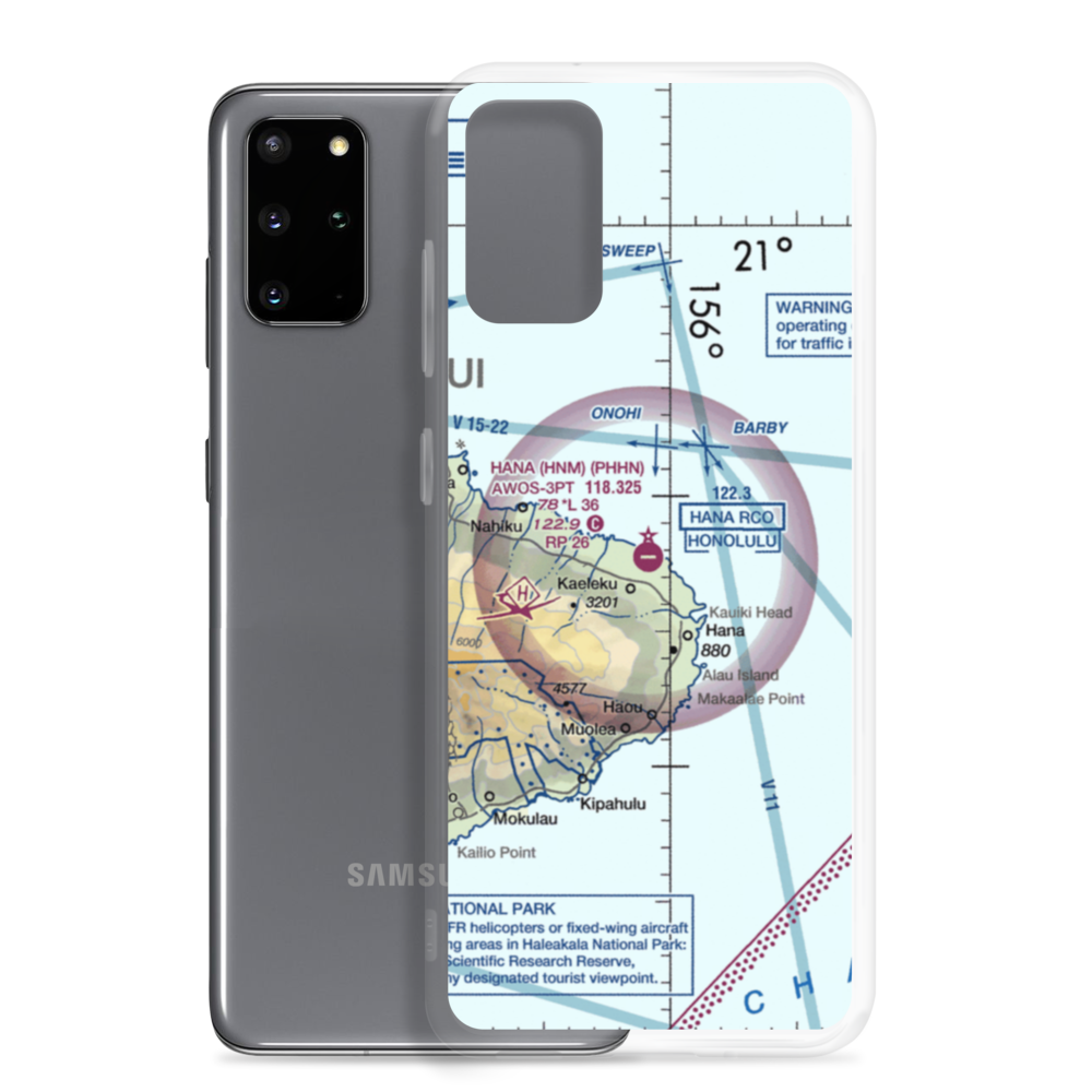 Hana Airport (HNM) VFR Sectional Samsung Case Samsung Galaxy S20 Plus model shown