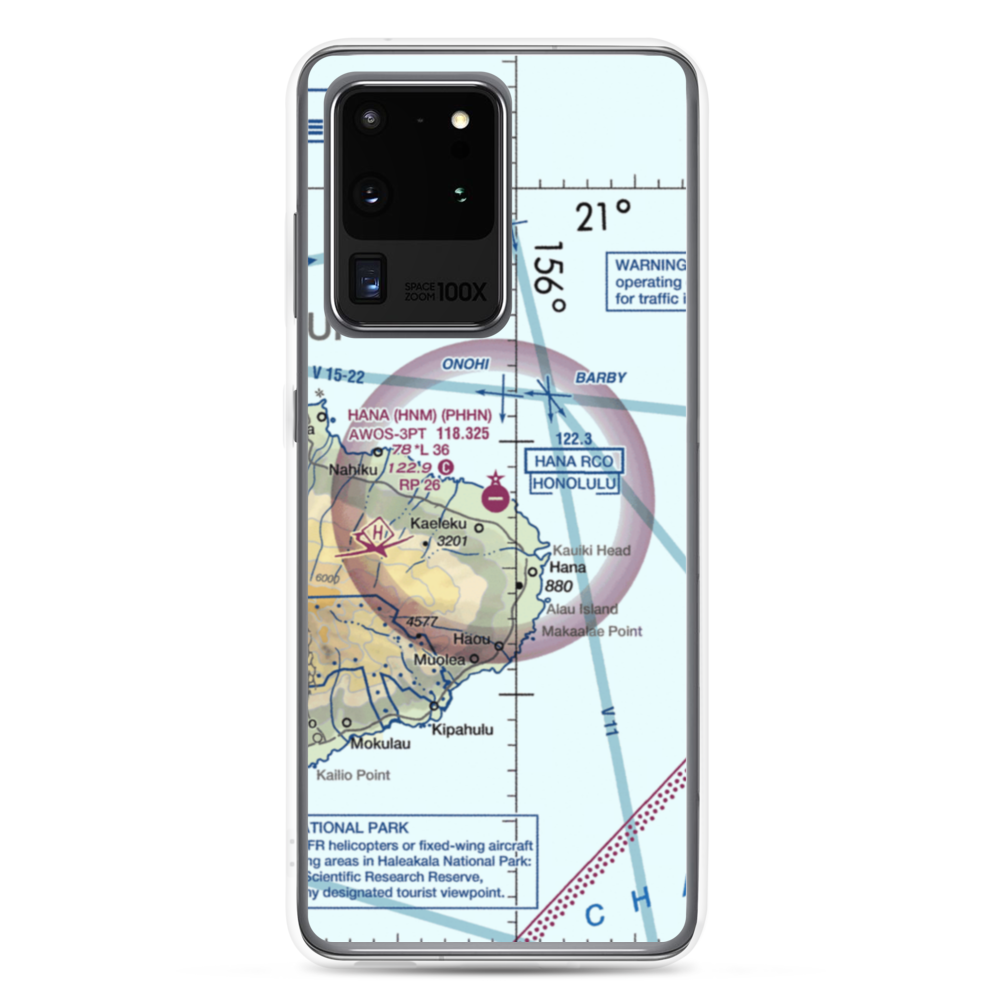 Hana Airport (HNM) VFR Sectional Samsung Case Samsung Galaxy S20 Ultra model shown