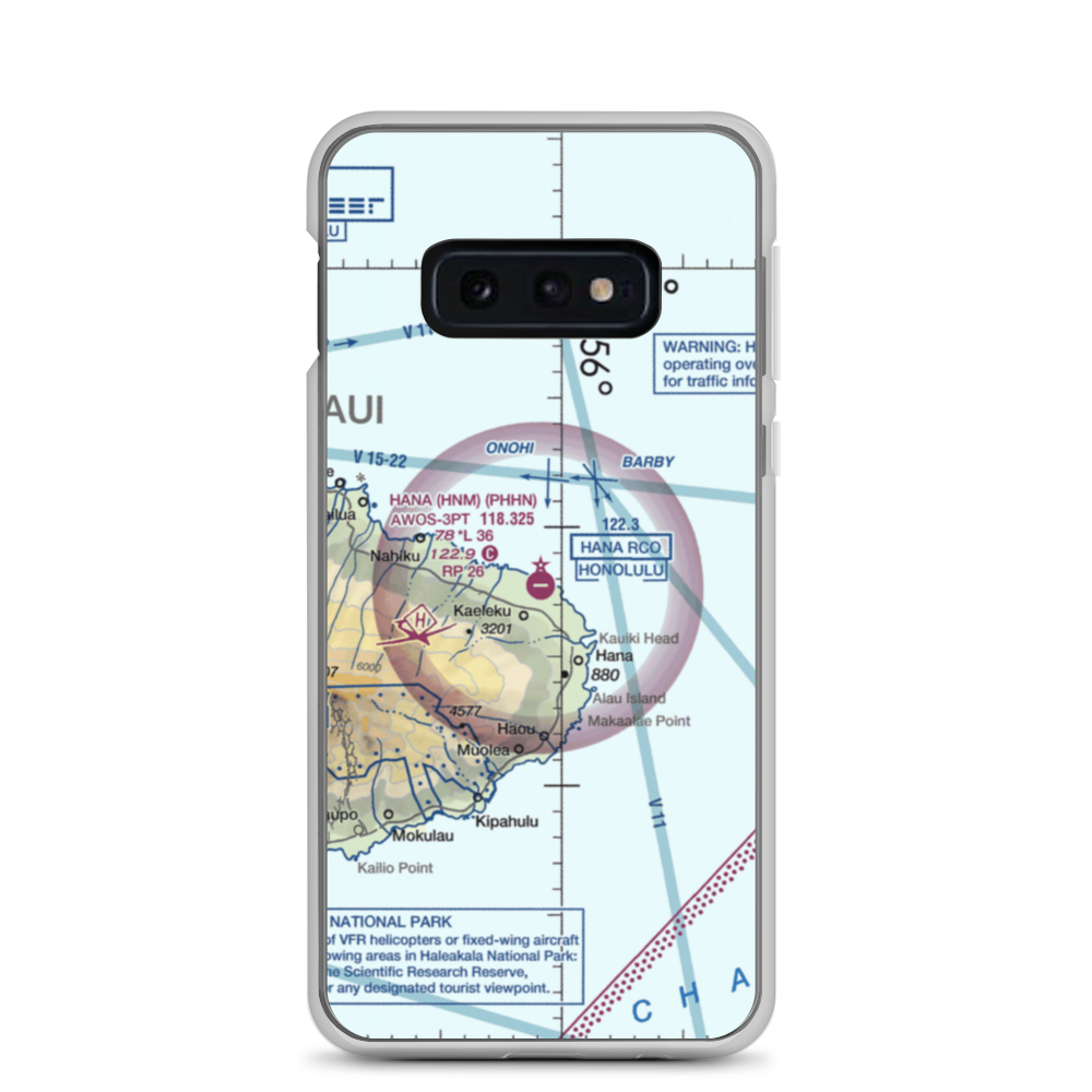 Hana Airport (HNM) VFR Sectional Samsung Case Samsung Galaxy S10e model shown