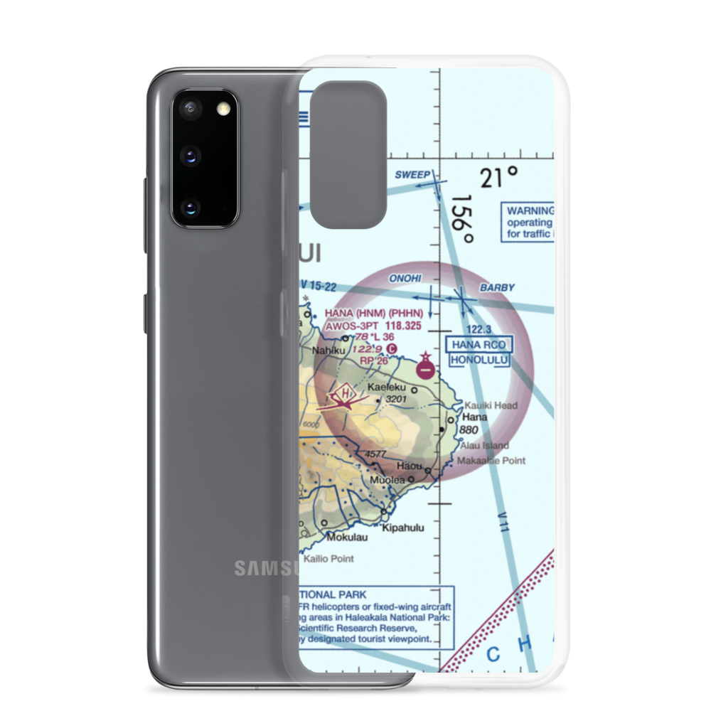 Hana Airport (HNM) VFR Sectional Samsung Case Samsung Galaxy S20 model shown