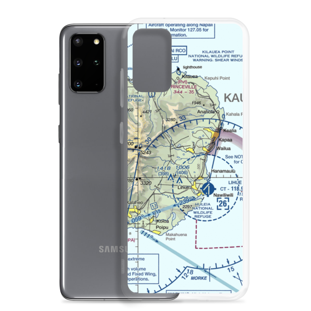 Hanamaulu Airstrip (HI03) VFR Sectional Samsung Case Samsung Galaxy S20 Plus model shown
